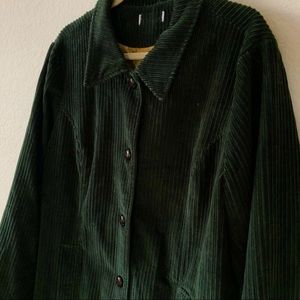 Gorgeous Emerald Green Corduroy Coat
